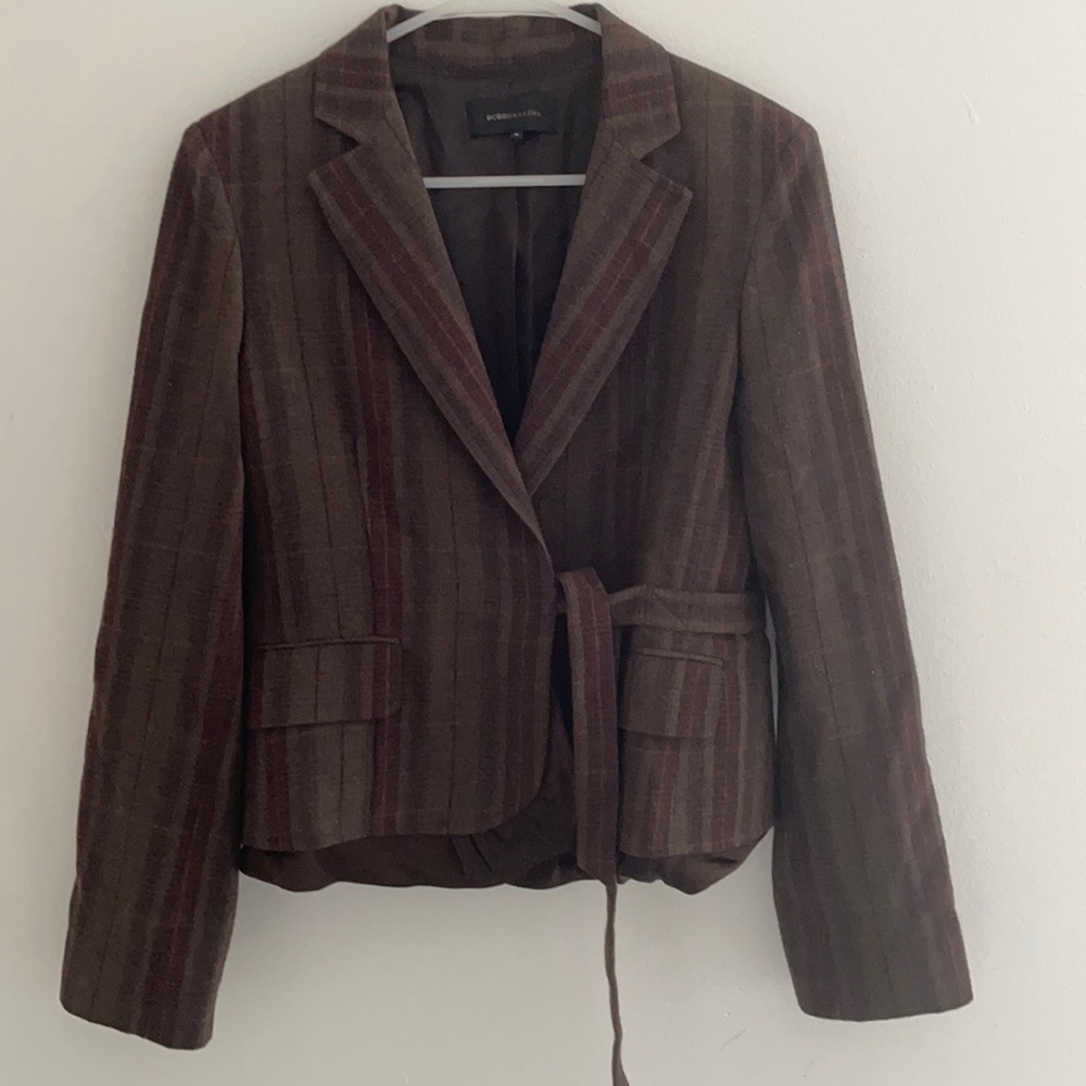 BCBG MaxAzaria plaid blazer jacket